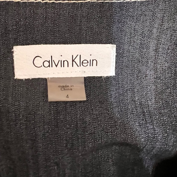 Calvin Klein Chambray Dress Size 4 - Picture 2 of 12